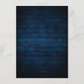 Rustieke houten navyblauwe roze geometrische detai informatiekaartje (Achterkant)