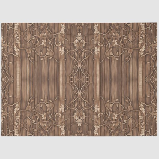 Rustieke houten paneel Decoupage Tissuepapier (Voorkant)