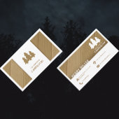 Rustieke Houten Pine Logo Carpentry Construction Visitekaartje