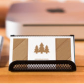 Rustieke Houten Pine Logo Carpentry Construction Visitekaartje