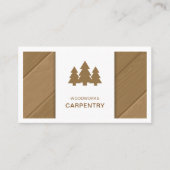 Rustieke Houten Pine Logo Carpentry Construction Visitekaartje (Voorkant)