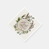 Rustieke houten plak baby shower partij servet (Hoek)