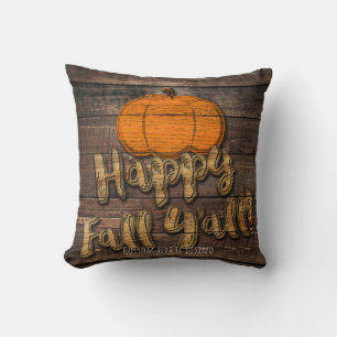 Rustieke Houten Pompoen Halloween Fijne Herfst Y'a Kussen