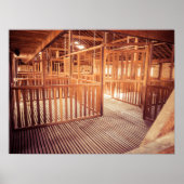 Rustieke houten scheerschuurtje interieur poster (Voorkant)