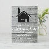 Rustieke Houten Schoorsteen Huisverwarming Kaart (Staand voorkant)