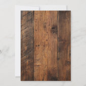 Rustieke houten schuur Boho Chic bruiloft Save The Date (Achterkant)