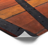 Rustieke Houten Schuur Deuren met Tree Trunk Cente Poster (Hoek)