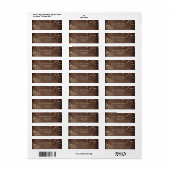Rustieke houten slingerlichten adres etiket (Full Sheet)