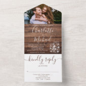 Rustieke houten slingerlichten metson Mason Jars F All In One Uitnodiging (Binnen)