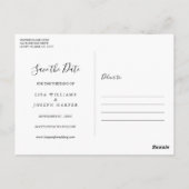 Rustieke houten slingerlichten Script Save the Dat Briefkaart (Achterkant)