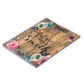 Rustieke Houten Stick Bloemen Krans Lichten Toekom Notitieboek (Linkerzijde)