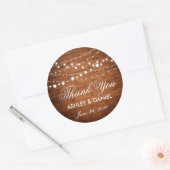 Rustieke Houten Strijklichten Trouwgunst Stickers (Envelop)