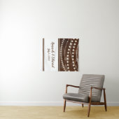 Rustieke houten string licht aangepaste bruiloft wandkleed (In Situ (horizontaal))