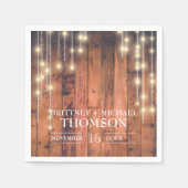 Rustieke houten string verlichting servetten (Voorkant)