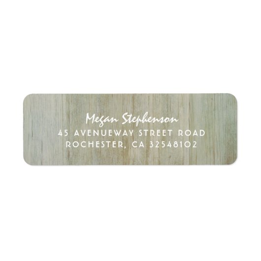 Rustieke houten textuur Afbeelding bruiloft Etiket (Voorkant)