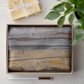 Rustieke Houten Textuur Bruin Grijs en Wit Decoupa Tissuepapier (Geschenk)