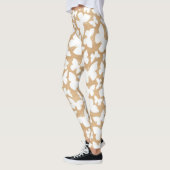 Rustieke houten textuur met vlinderpatroon leggings (Links)