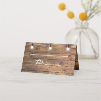 Rustieke Houten Twinkle Lights Kant Trouwplaats Ka