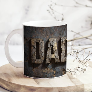 Rustieke houten vadersdag papa koffiemok
