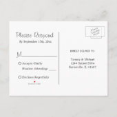 Rustieke houten vat en roze bloemenkool - RSVP Uitnodiging Briefkaart (Achterkant)