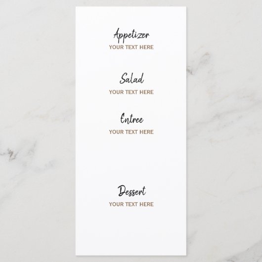 Rustieke houten vat en zonnebloem bruiloft - Menu (Achterkant)