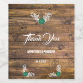 Rustieke houten Wildflower Favor Bag Wijn Etiket (Enkel label)