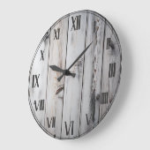 Rustieke  houten witte boerderij grote klok (Hoek)