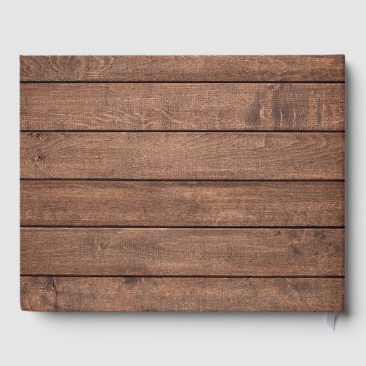 Rustieke houtgroen in liefdevolle herinnering rouw gastenboek (Achterkant)