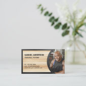 Rustieke Houtkorrel Fitness Persoonlijke Trainer F Visitekaartje (Staand voorkant)