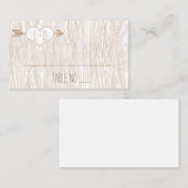 Rustieke Houtkorrel Wedding Plaatskaarten Plaatskaartje (Voorkant / Achterkant)