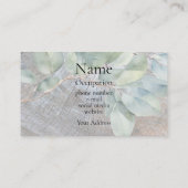 Rustieke houtnerf distressed botanical visitekaartje (Achterkant)