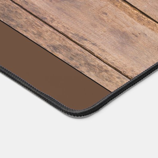 Rustieke houtnerf gepersonaliseerd bureaumat (Hoek)