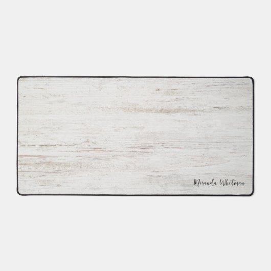 Rustieke houtnerf met naam bureaumat (Voorkant)