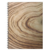 Rustieke houtnerf minimale elegante trouwdag notitieboek (Voorkant)