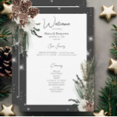 Rustieke Houtskool Zwarte Pijn Winter Sparkle Brui Programma