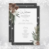 Rustieke Houtskool Zwarte Pijn Winter Sparkle Brui Programma