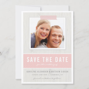 Rustieke houtstructuurpatroon Roze foto save the d Date