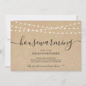 Rustieke huisverwarmingsfeest uitnodiging (Voorkant)