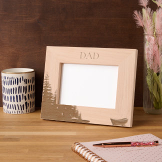 Rustieke hut aangepaste visser familie foto gegraveerde lijstjes