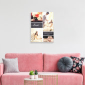 Rustieke huwelijksfotocollage Liefdesschrift Canvas Afdruk (Insitu (Woonkamer))