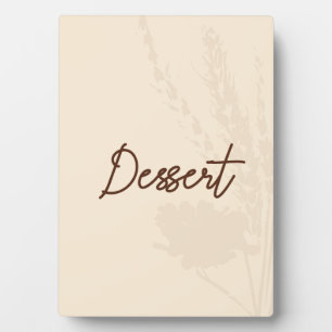 Rustieke huwelijkskaart dessert tafel - Tarwe deta Fotoplaat