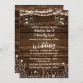 Rustieke huwelijksuitnodigingen - Country Wedding Kaart (Voorkant / Achterkant)