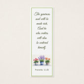 Rustieke Hydrangea Lavendel Elegant Bijbelvers Mini Visitekaartjes (Voorkant)