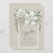 Rustieke 'I Do BBQ' koppel trouwfeest uitnodiging (Voorkant / Achterkant)