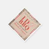 Rustieke 'I Do BBQ' Verlovingsfeest Koppels Bruisp Servet (Hoek)