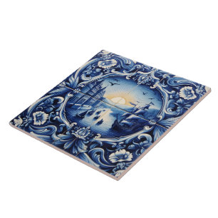 Rustieke Indigo rivier Azulejos Tegeltje