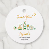 Rustieke Italiaanse Bruiloft Thank You Bedankjes Labels (Voorkant)