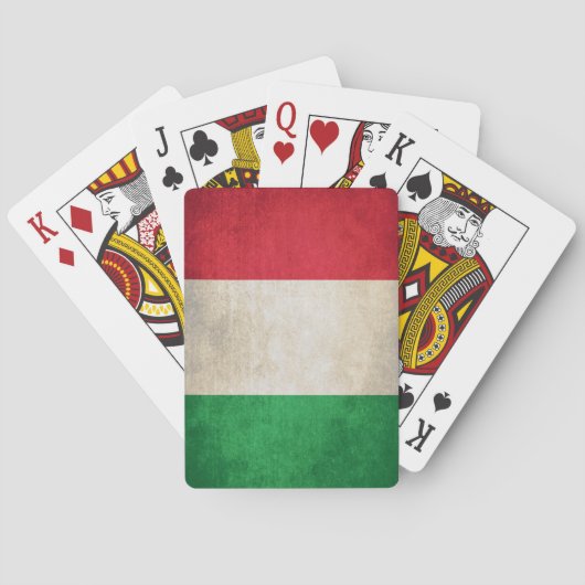 Rustieke  Italiaanse vlag Kaart spel (Achterkant)
