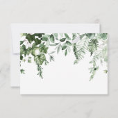 Rustieke Ivy & Sage Groen Bruiloft QR Code RSVP Kaartje (Achterkant)