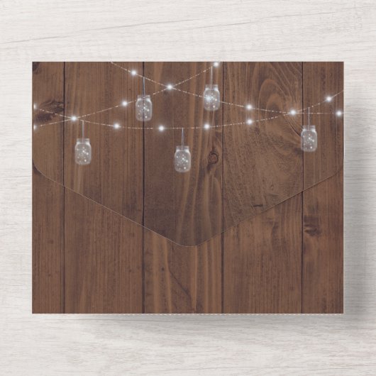 Rustieke Jar Alles in een bruiloft uitnodiging (Achterkant)